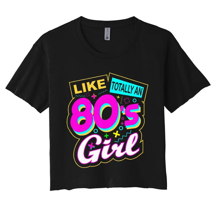 Cool 80's Retro Fashion Throwback Culture Party Lover Women's Crop Top Tee