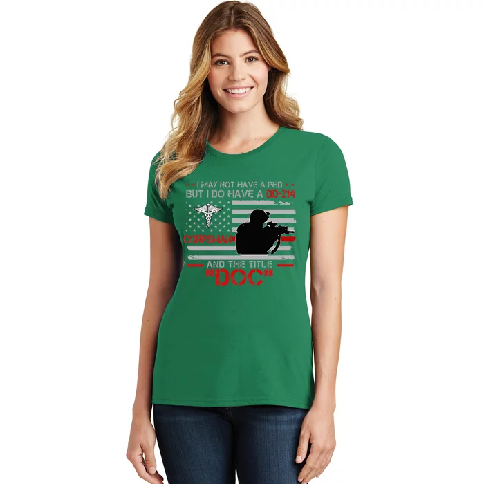 Corpsman 8404 Title Doc DD214 Gift For Corpsman Veteran Women's T-Shirt