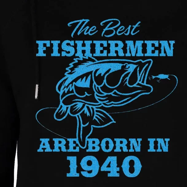 Cute 83 Year Old Fisherman Fishing 1940 83rd Birthday Womens Funnel Neck Pullover Hood