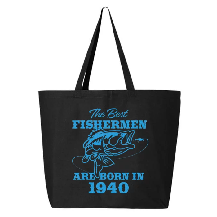 Cute 83 Year Old Fisherman Fishing 1940 83rd Birthday 25L Jumbo Tote