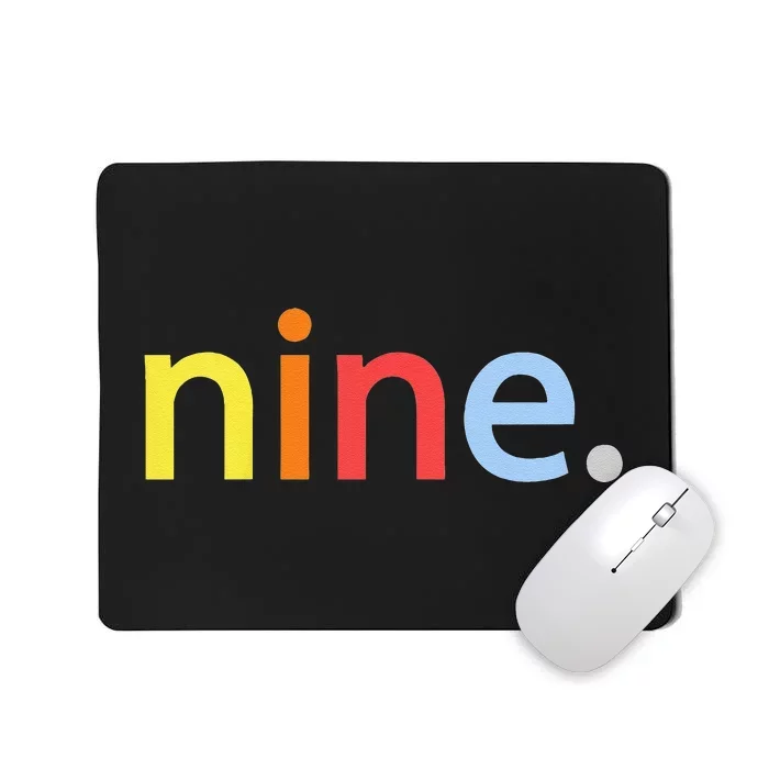 Cool 9th Birthday Gift Nine Years Old &S 9th Bday Mousepad