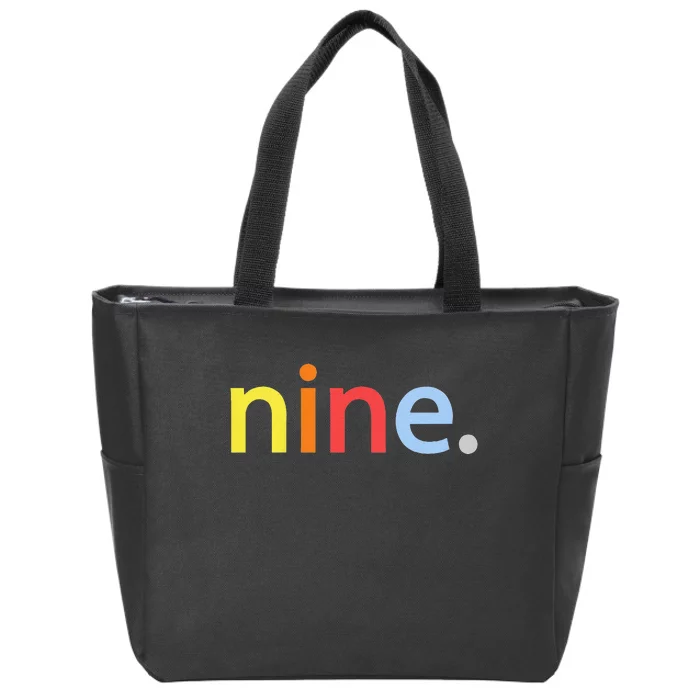 Cool 9th Birthday Gift Nine Years Old &S 9th Bday Zip Tote Bag