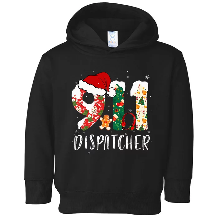 Christmas 911 Dispatcher Santa's Favorite 911 Dispatcher Toddler Hoodie