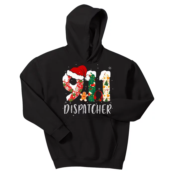 Christmas 911 Dispatcher Santa's Favorite 911 Dispatcher Kids Hoodie