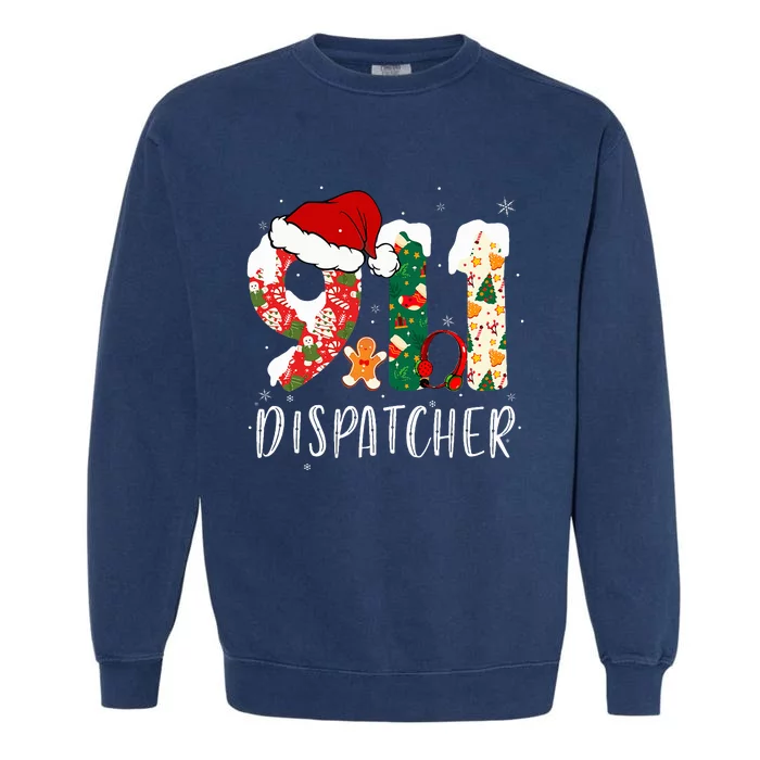 Christmas 911 Dispatcher Santa's Favorite 911 Dispatcher Garment-Dyed Sweatshirt