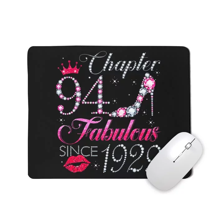 Chapter 94 Fabulous Since 1929 94th Birthday Gift For Women Mousepad