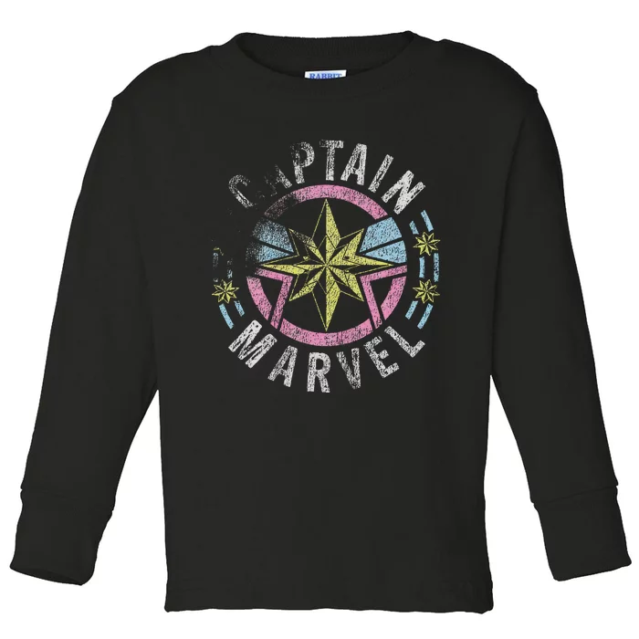 Captain 90s Style Logo Toddler Long Sleeve Shirt