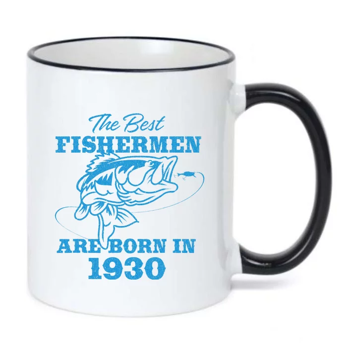 Cute 93 Year Old Fisherman Fishing 1930 93rd Birthday Black Color Changing Mug