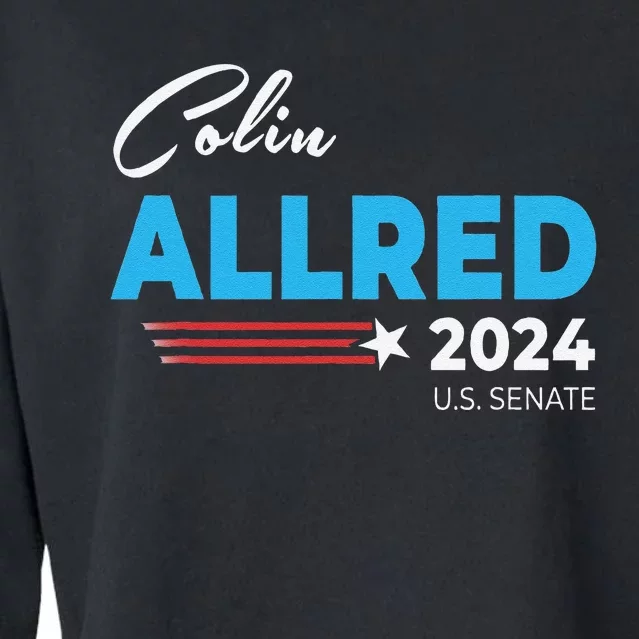 Colin Allred 2024 For Us Senate Texas Tx Democrat Senator Cropped Pullover Crew