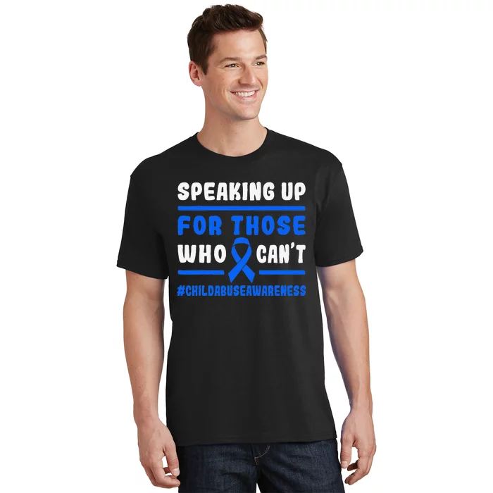 Child Abuse Awareness Month Blue Ribbon Domestic Violence T-Shirt