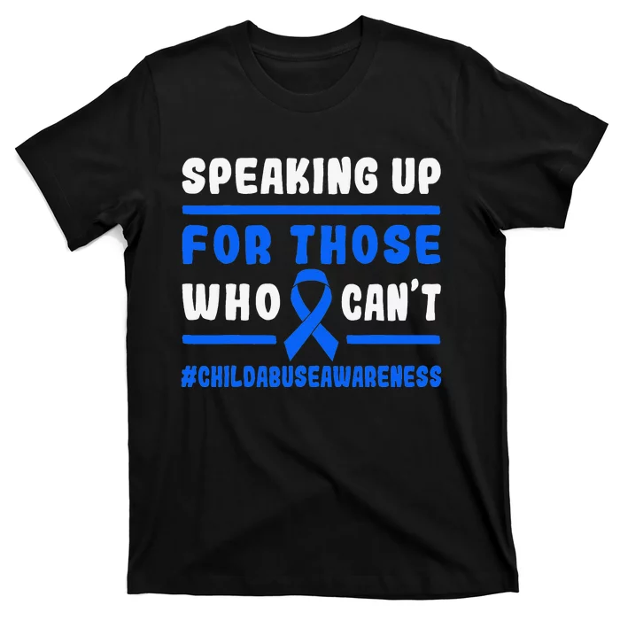 Child Abuse Awareness Month Blue Ribbon Domestic Violence T-Shirt