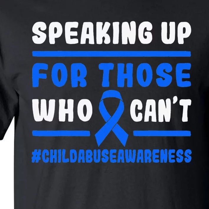 Child Abuse Awareness Month Blue Ribbon Domestic Violence Tall T-Shirt