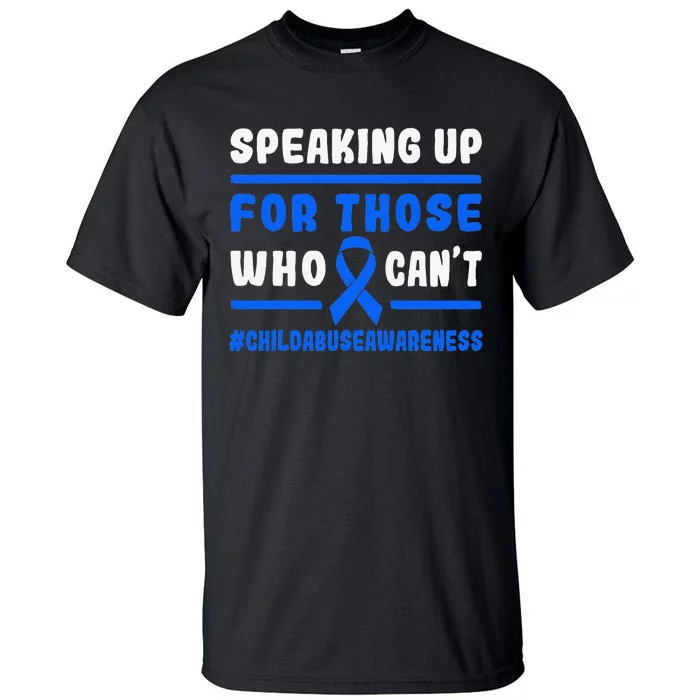 Child Abuse Awareness Month Blue Ribbon Domestic Violence Tall T-Shirt