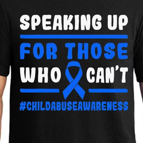 Child Abuse Awareness Month Blue Ribbon Domestic Violence Pajama Set