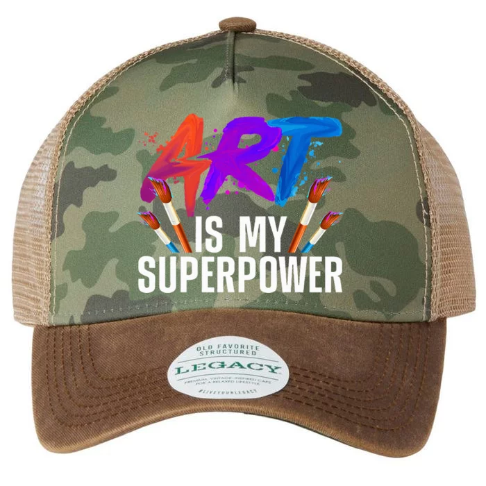 Cool Art Art Teacher Artist Painter Superpower Legacy Tie Dye Trucker Hat