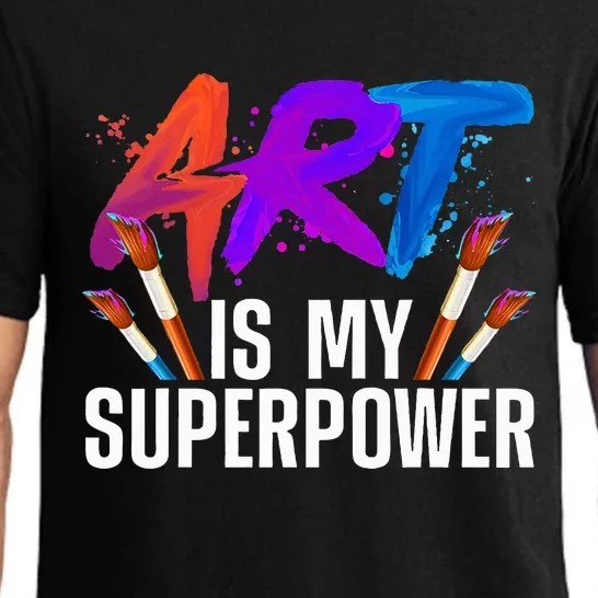 Cool Art Art Teacher Artist Painter Superpower Pajama Set