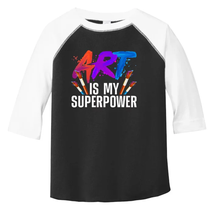 Cool Art Art Teacher Artist Painter Superpower Toddler Fine Jersey T-Shirt