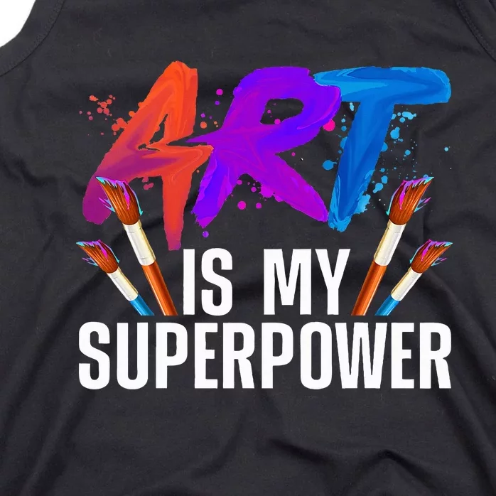 Cool Art Art Teacher Artist Painter Superpower Tank Top