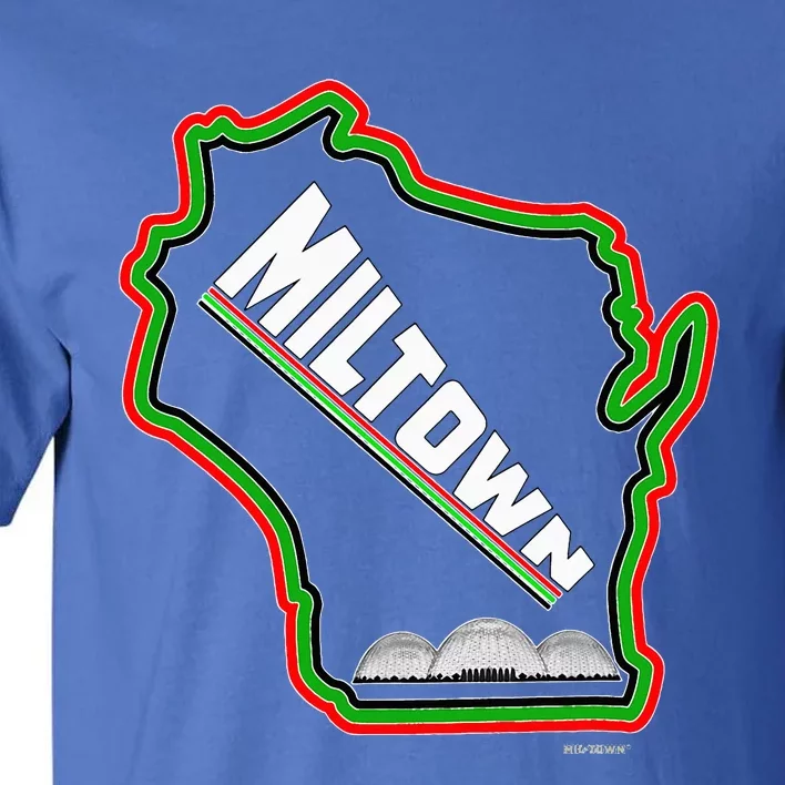 Classic African American Multicolor Wisconsin Miltown Map Tall T-Shirt