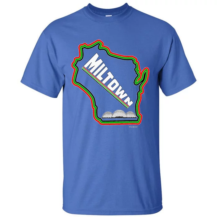 Classic African American Multicolor Wisconsin Miltown Map Tall T-Shirt