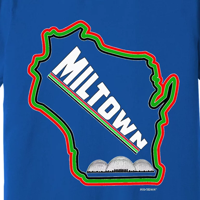 Classic African American Multicolor Wisconsin Miltown Map Premium T-Shirt