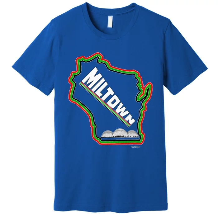 Classic African American Multicolor Wisconsin Miltown Map Premium T-Shirt