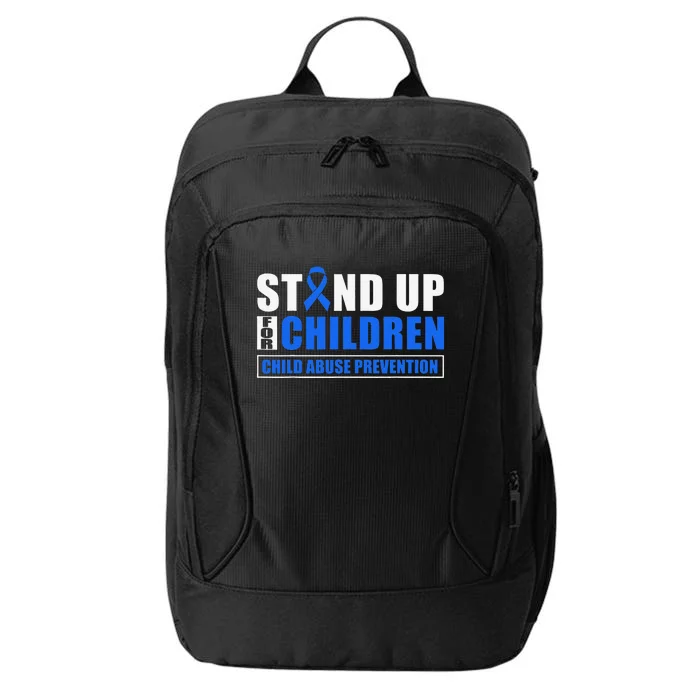 Child Abuse Awareness Month Blue Ribbon Gnome City Backpack