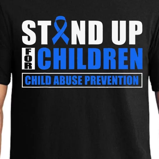 Child Abuse Awareness Month Blue Ribbon Gnome Pajama Set