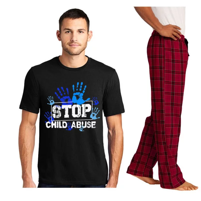 Child Abuse Awareness Warrior Blue Heart Domestic Violence Pajama Set