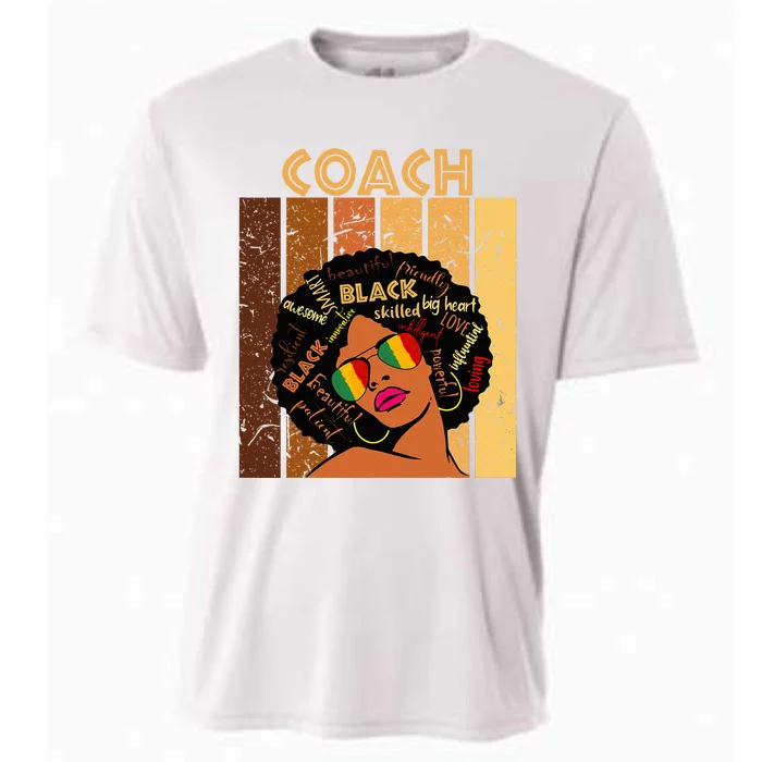 Coach Afro African American Women Black History Month Cooling Performance Crew T-Shirt