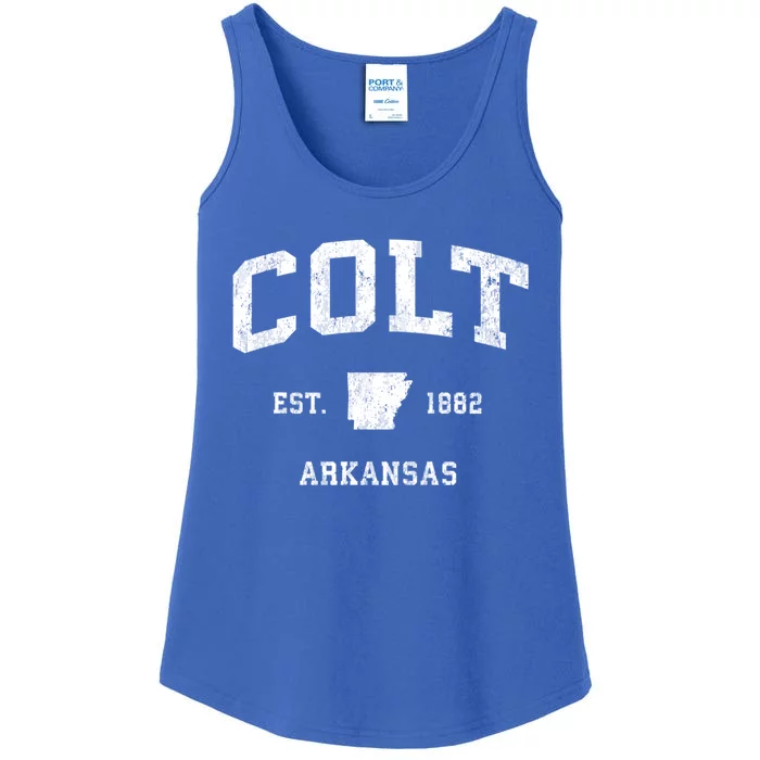 Colt Arkansas Ar Vintage Athletic Ladies Essential Tank