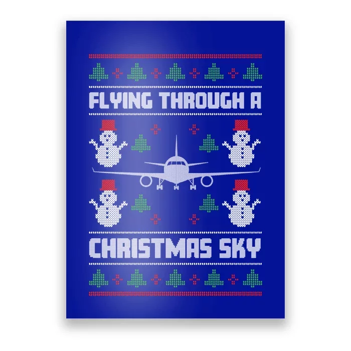 Christmas Aviator Airplane Santa Claus Aviation Christmas Meaningful Gift Poster