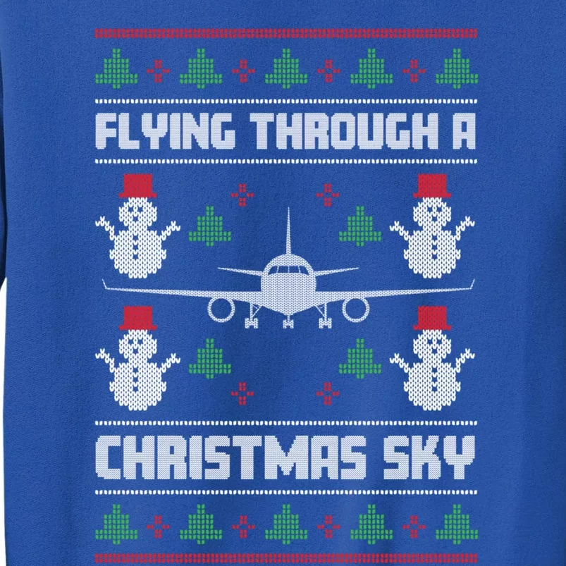 Christmas Aviator Airplane Santa Claus Aviation Christmas Meaningful Gift Tall Sweatshirt