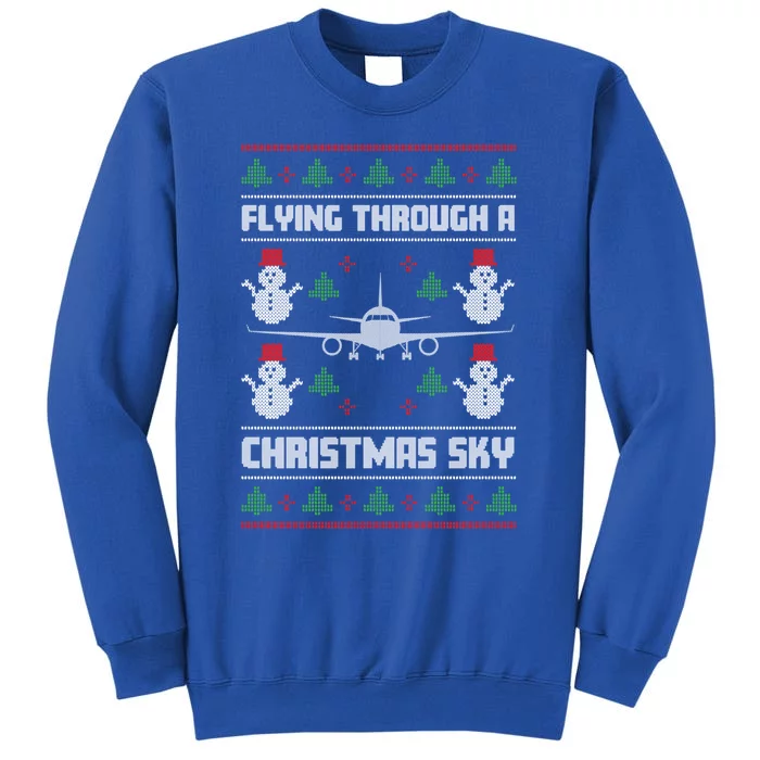 Christmas Aviator Airplane Santa Claus Aviation Christmas Meaningful Gift Tall Sweatshirt