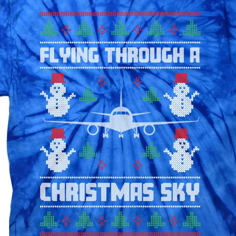 Christmas Aviator Airplane Santa Claus Aviation Christmas Meaningful Gift Tie-Dye T-Shirt