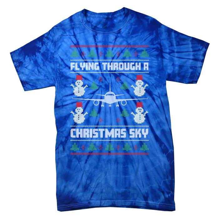 Christmas Aviator Airplane Santa Claus Aviation Christmas Meaningful Gift Tie-Dye T-Shirt