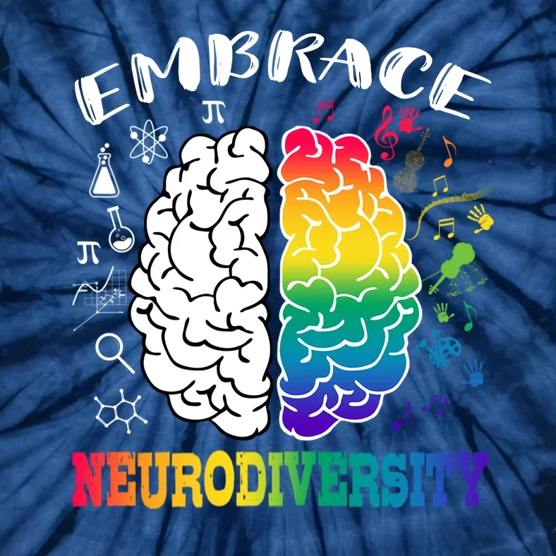 Cool Autism Awareness Month With Embrace Neurodiversity Brain Tie-Dye T-Shirt