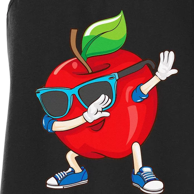 Cool Apple Art Apple Picking Apple Lover Gift Women's Racerback Tank