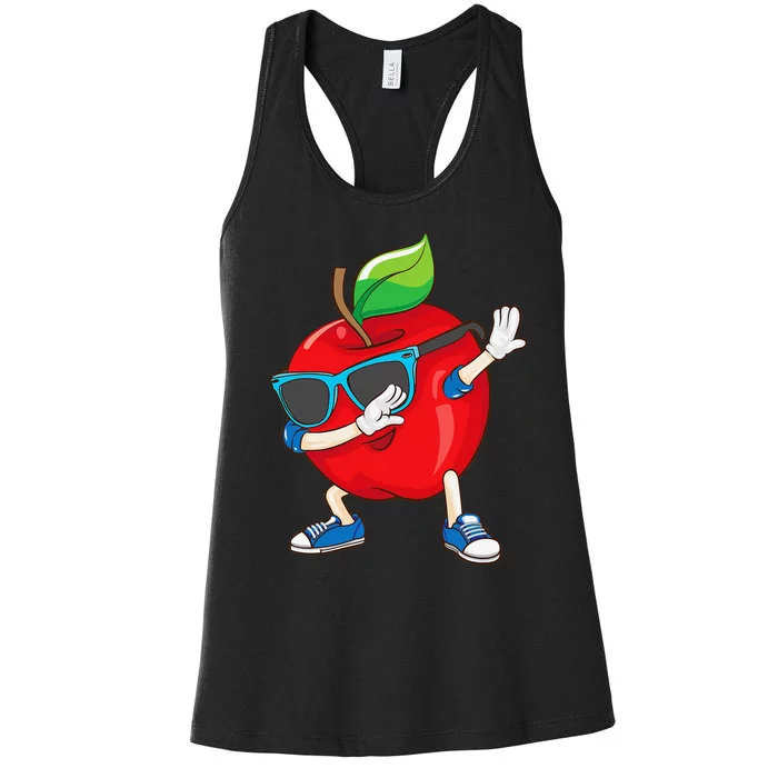 Cool Apple Art Apple Picking Apple Lover Gift Women's Racerback Tank