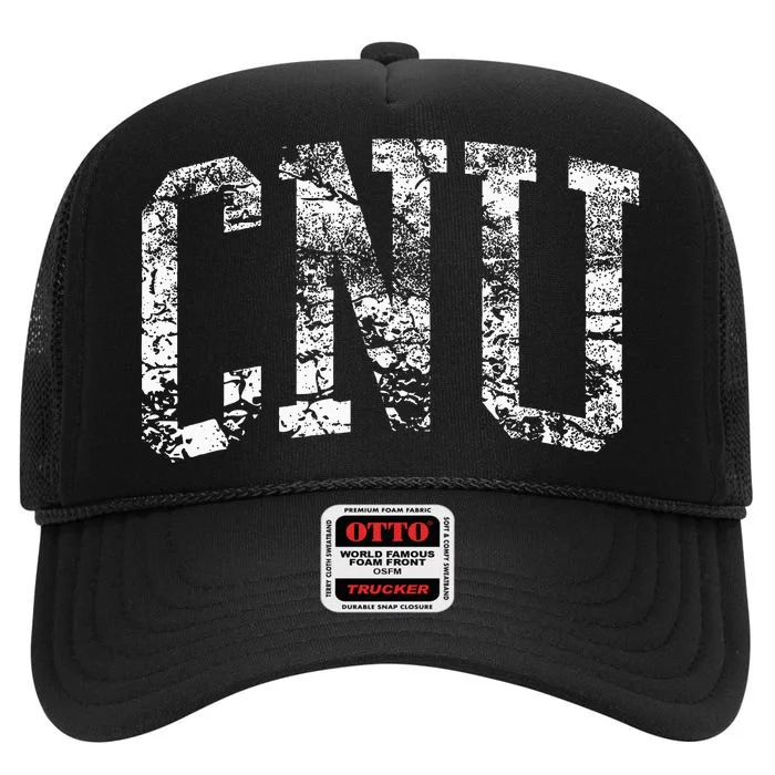 CNU Athletic Arch College University Alumni High Crown Mesh Trucker Hat