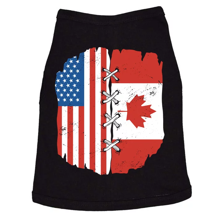 Canadian And American Vintage Flag Doggie Tank