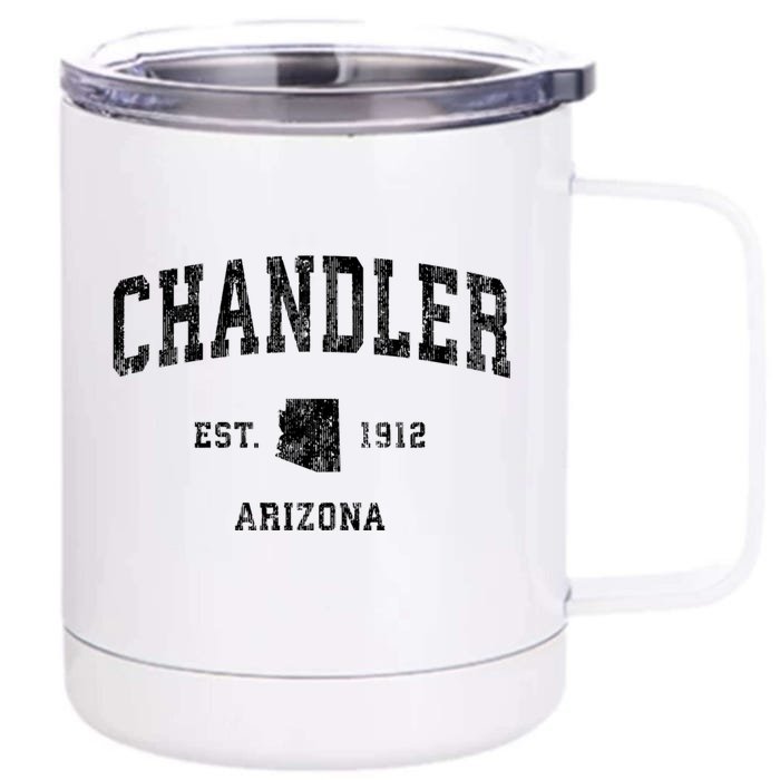 Chandler Arizona Az Vintage Athletic Sports Front & Back 12oz Stainless Steel Tumbler Cup