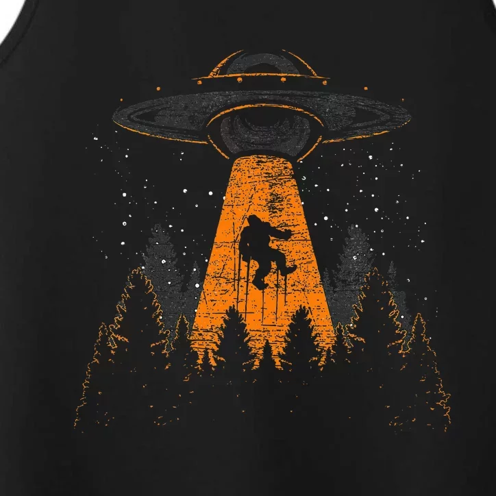 Cryptid Alien Abduction Bigfoot Sasquatch Ufo Performance Tank