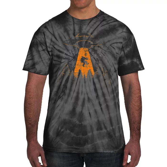 Cryptid Alien Abduction Bigfoot Sasquatch Ufo Tie-Dye T-Shirt