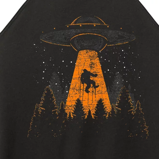 Cryptid Alien Abduction Bigfoot Sasquatch Ufo Women’s Perfect Tri Rocker Tank