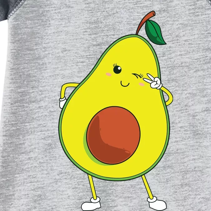 Cute Avocado Art For Women Funny Winking Fruit Infant Baby Jersey Bodysuit