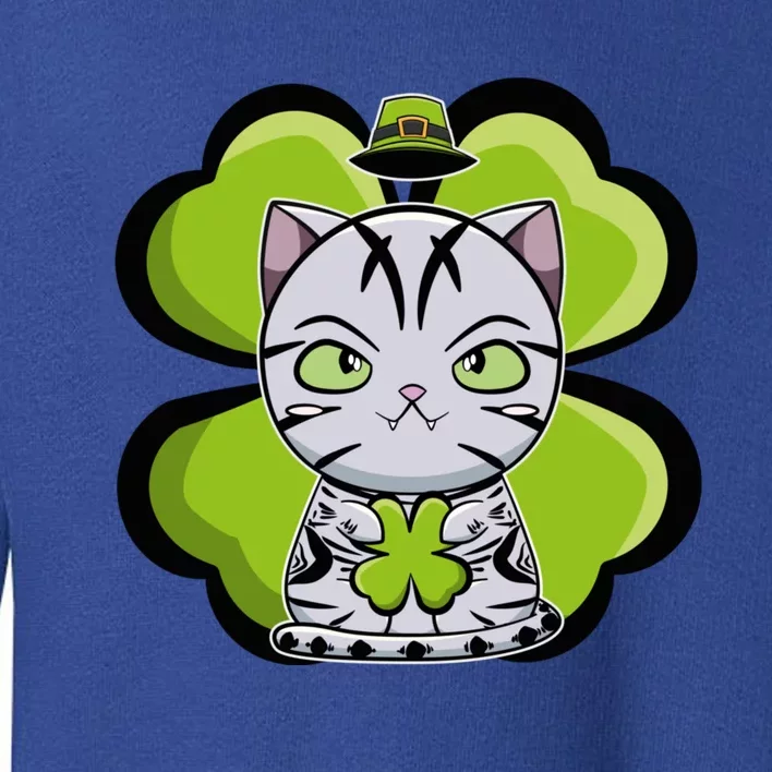 Cute Anime American Shorthair Cat St Patricks Day Gift Toddler Sweatshirt