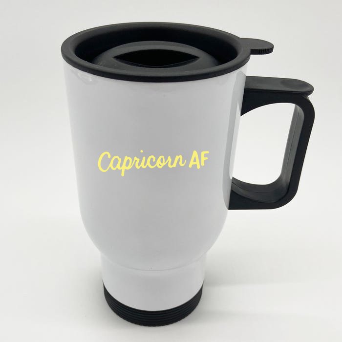 Capricorn Af Astrology Zodiac Sign December January Birthday Gift Front & Back Stainless Steel Travel Mug