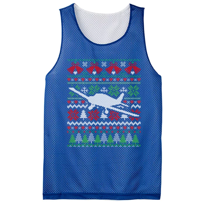 Christmas Airplane Aviation Gift Mesh Reversible Basketball Jersey Tank