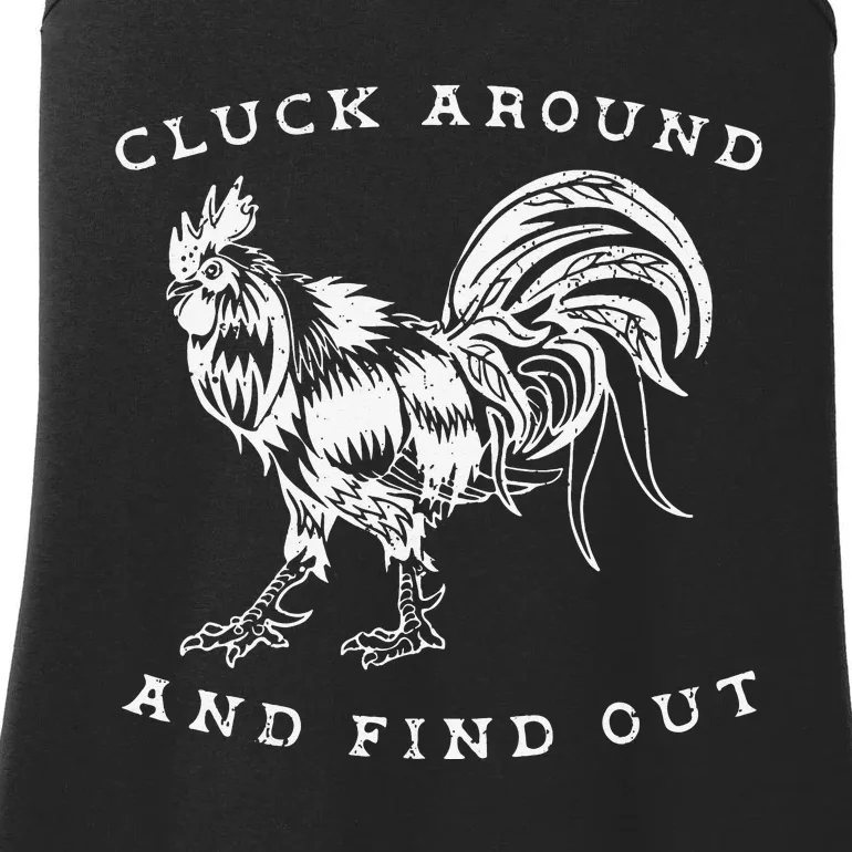 Cluck Around And Find Out Funny Chicken Adult Humor Ladies Essential Tank